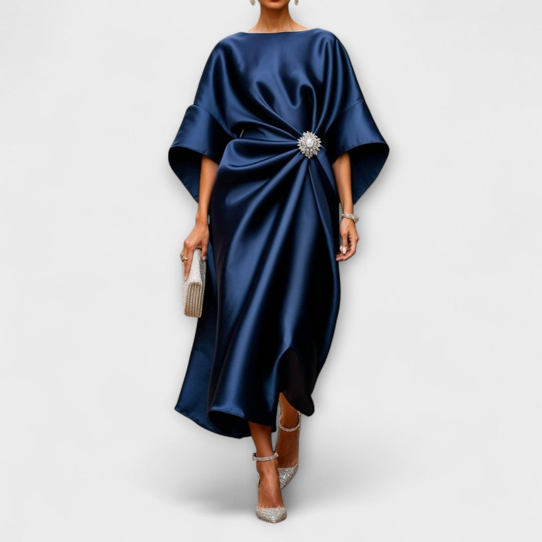 Martina | Vestido Largo de Satén con Lentejuelas