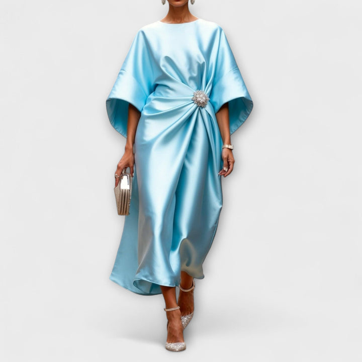 Martina | Vestido Largo de Satén con Lentejuelas