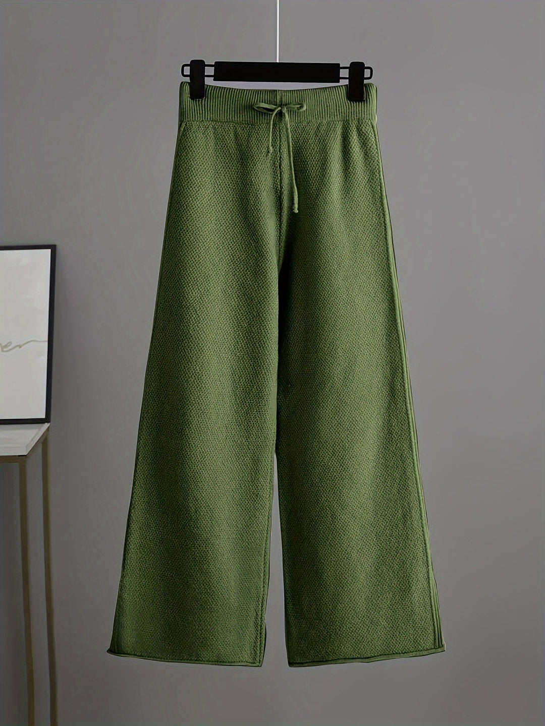 Conjunto de Ropa de Casa de Punto Acogedor Emily – Suéter Relajado y Pantalones de Pierna Ancha