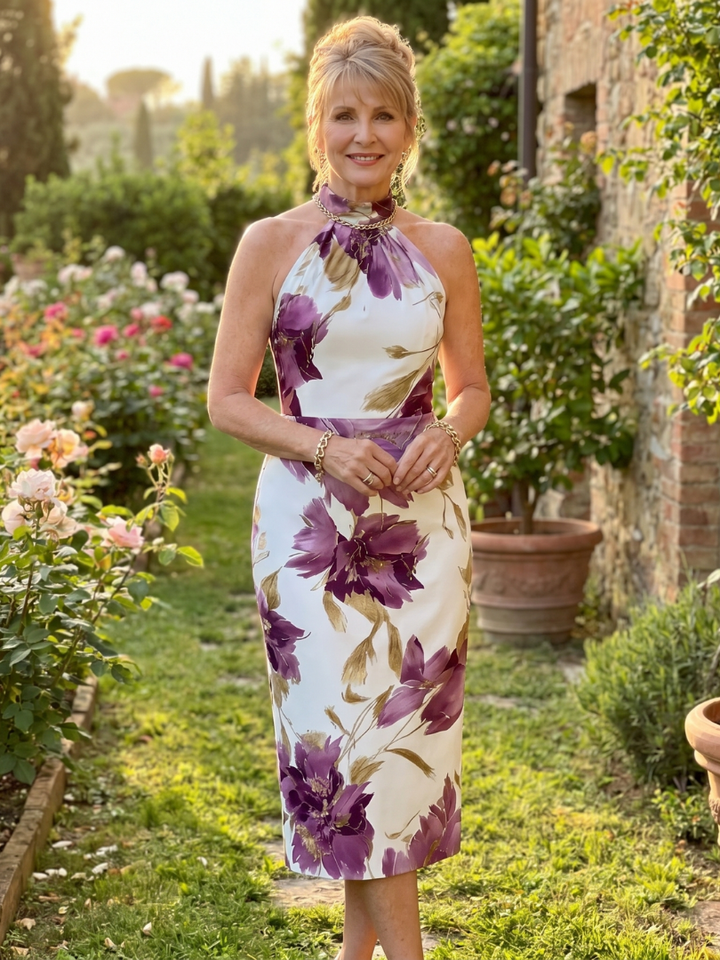 Analía | Vestido Midi Halter Floral