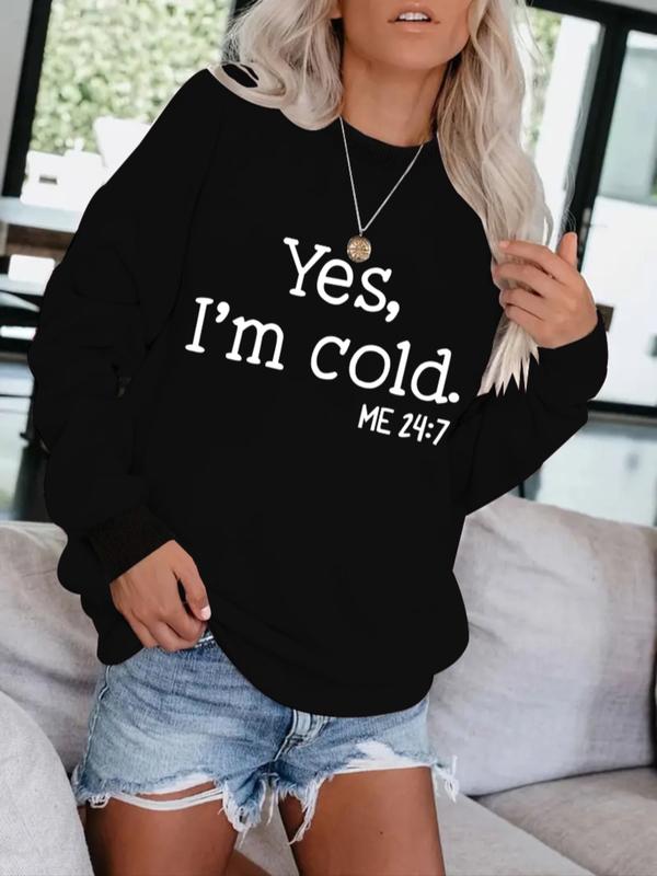 Kaylee | Sudadera con estampado de eslogan casual