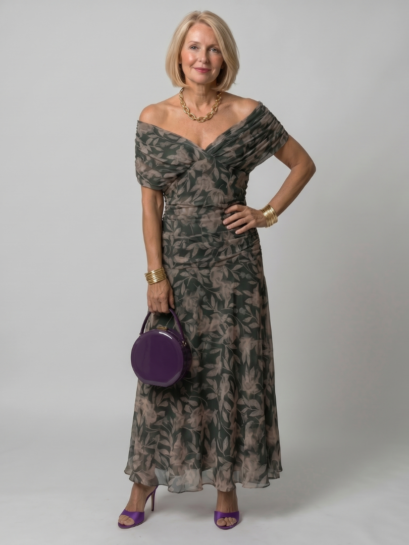 Abril | Vestido Midi Off Shoulder