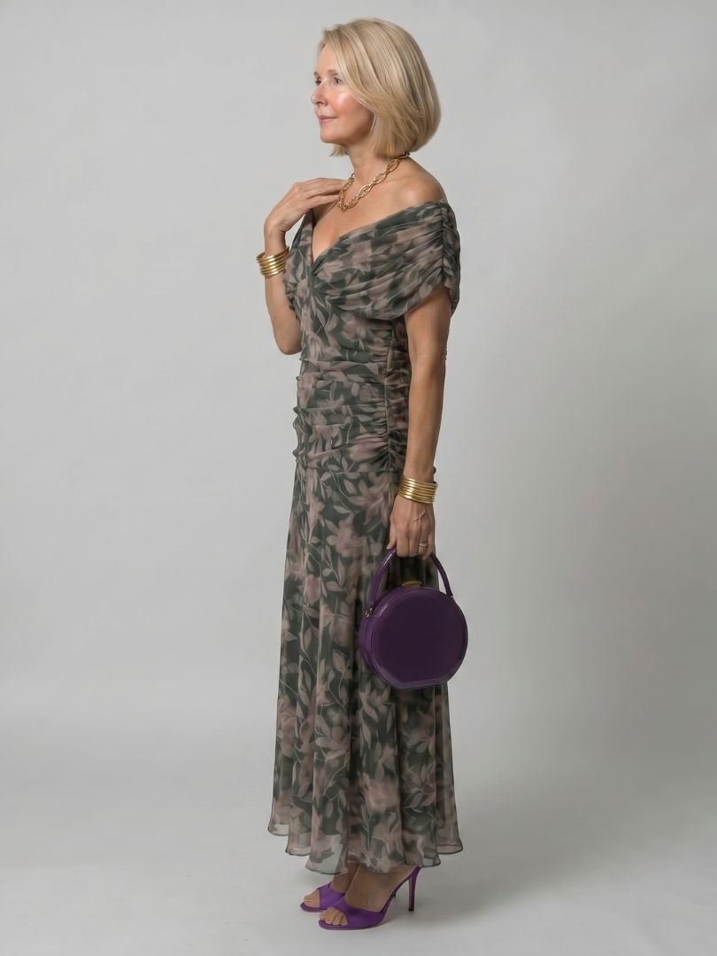 Abril | Vestido Midi Off Shoulder