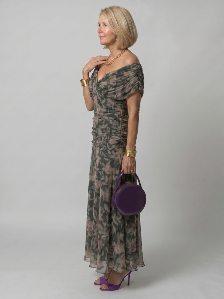 Abril | Vestido Midi Off Shoulder