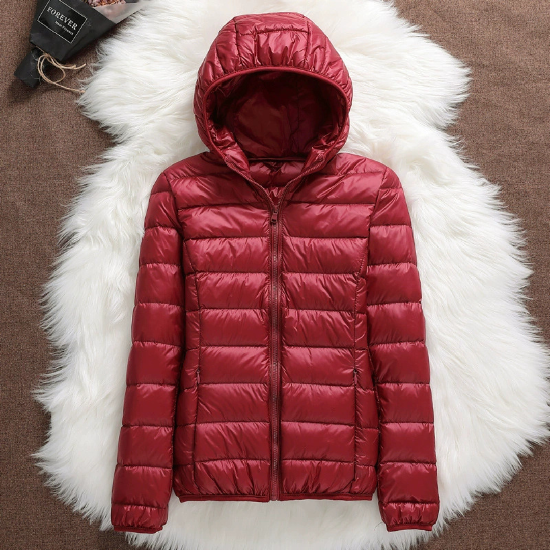 Elara | Campera Impermeable Roja