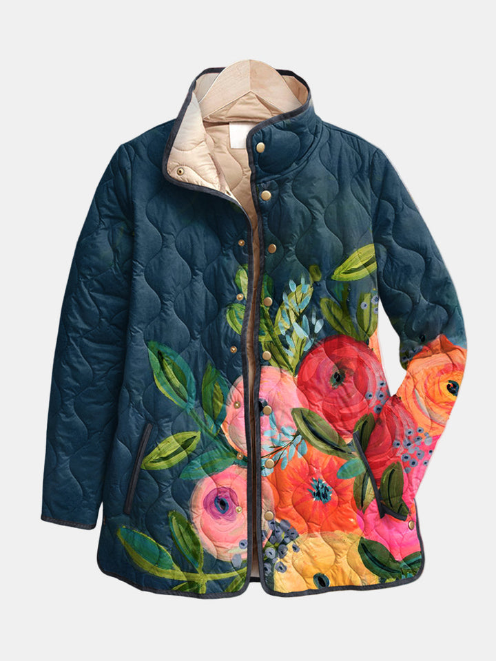Amaya | Chaqueta Acolchada de Estampado Floral Vintage