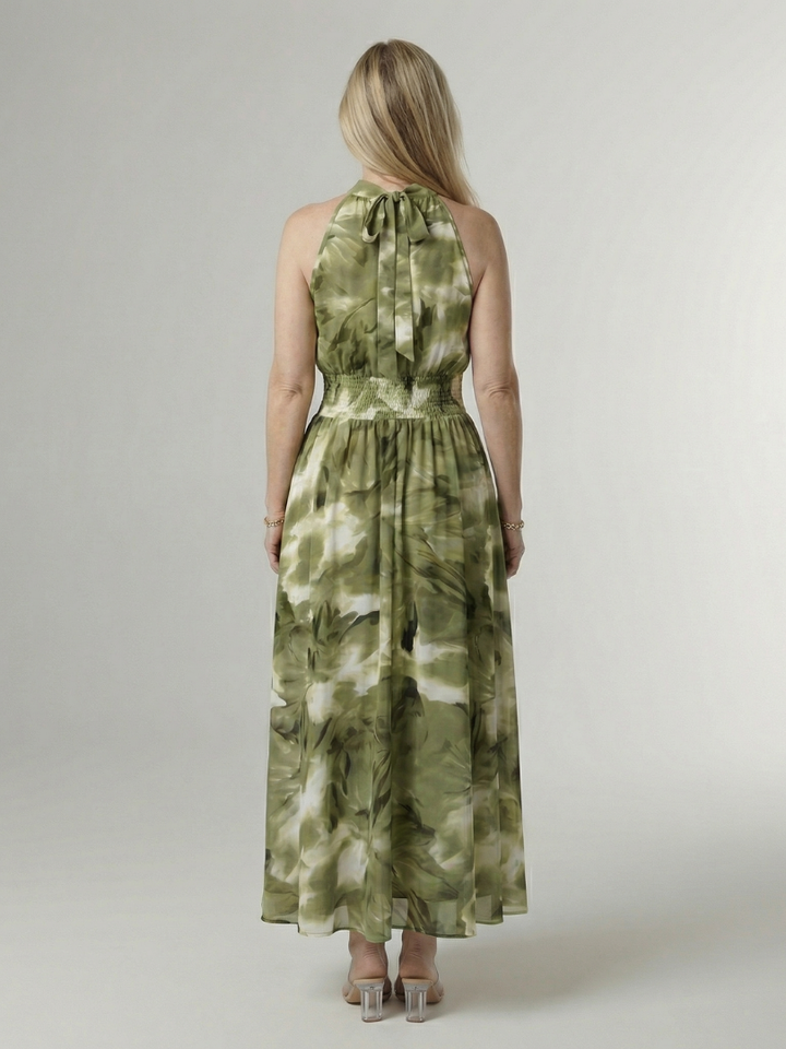 Giuliana | Vestido Midi Halter Fruncido