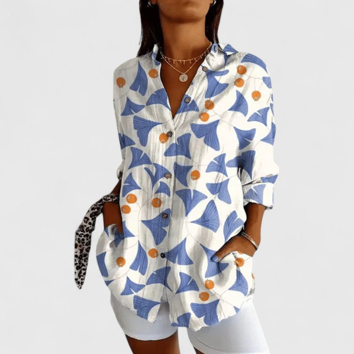 Aldana | Blusa Floral con Botones