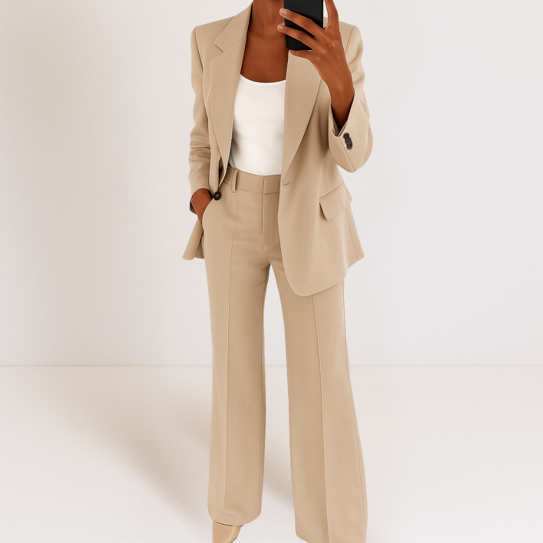 Melynda | Conjunto de Traje Estiloso de Dos Piezas – Top y Pantalones Coordinados