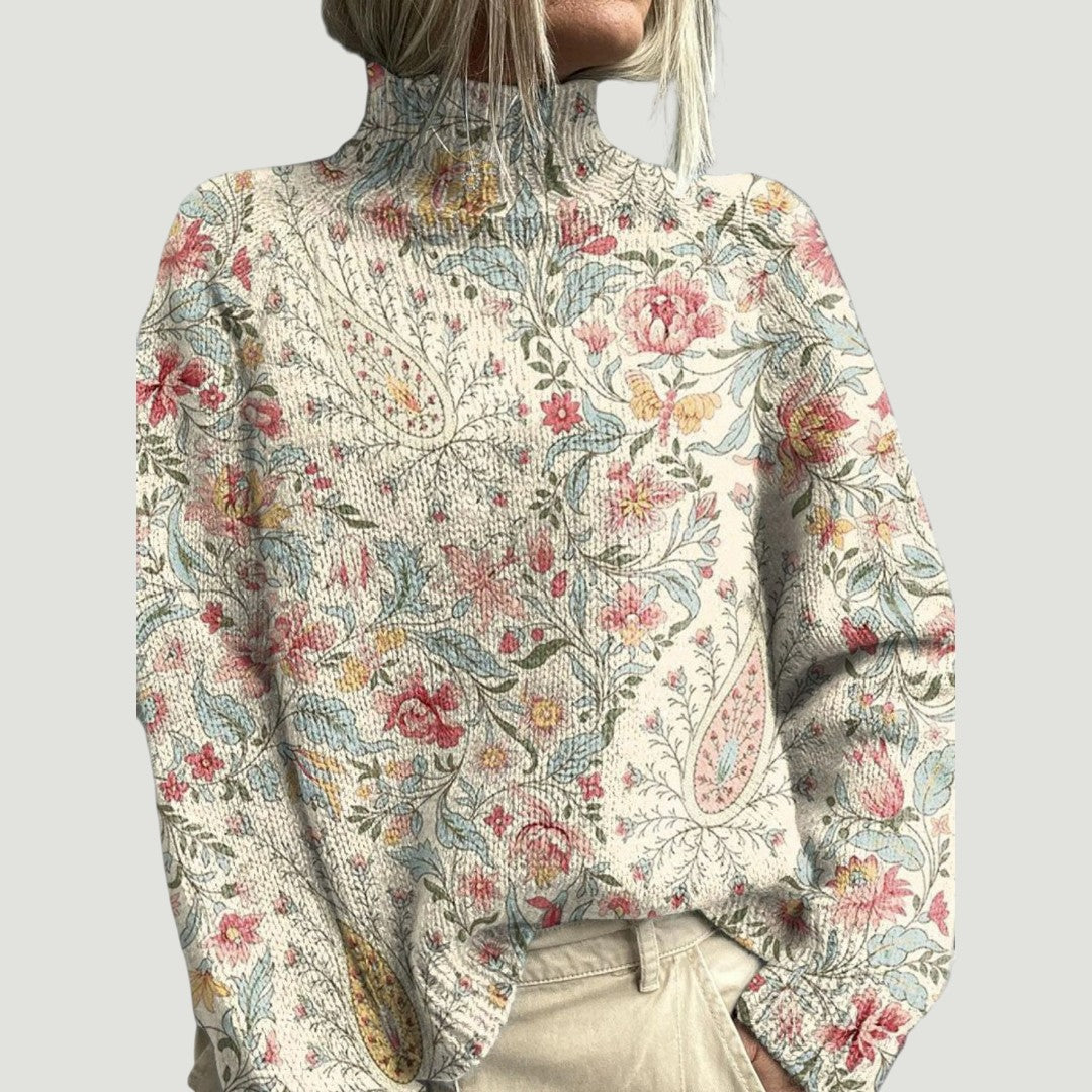 Julia | Suéter Cuello Alto Paisley