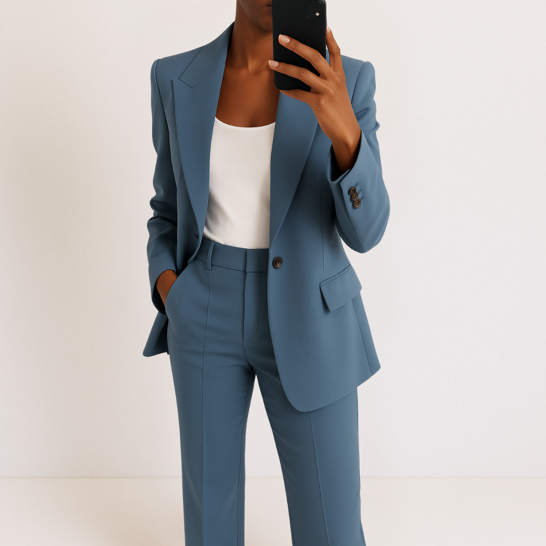 Melynda | Conjunto de Traje Estiloso de Dos Piezas – Top y Pantalones Coordinados