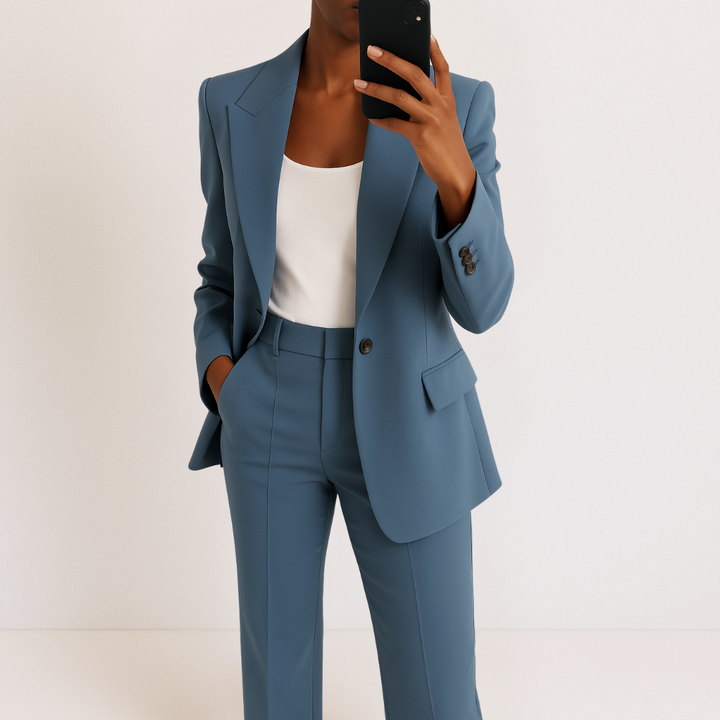Melynda | Conjunto de Traje Estiloso de Dos Piezas – Top y Pantalones Coordinados