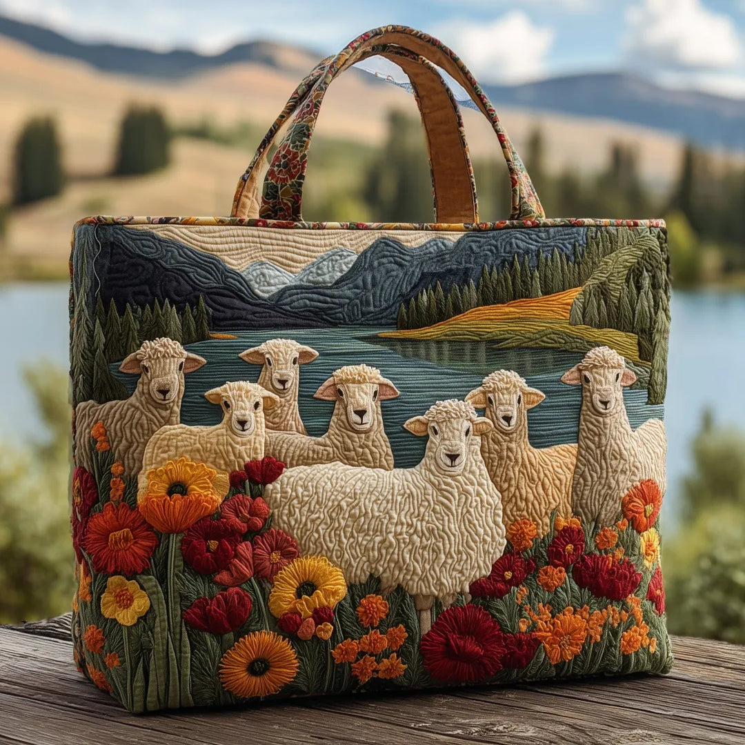 Cartera Artesanal | Ovejas junto al Lago
