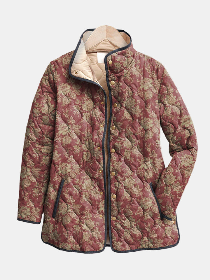 Corinne | Chaqueta Retro con Estampado Floral