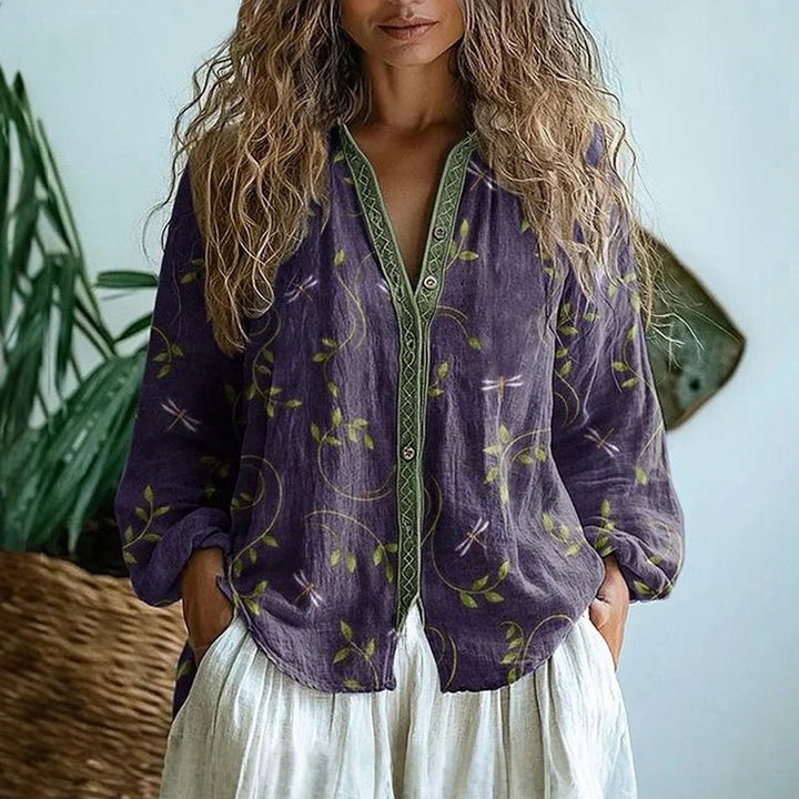 Beatriz | Blusa Estampada con Escote en V