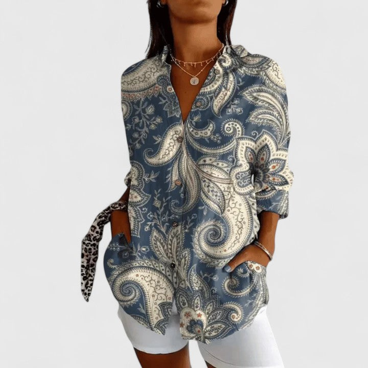 Aldana | Blusa Floral con Botones