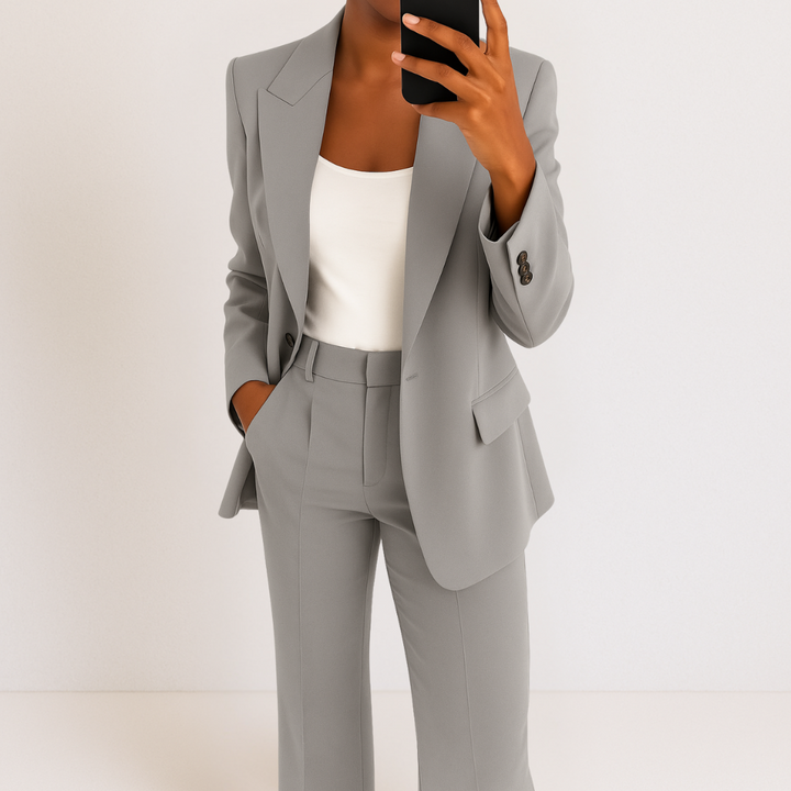 Melynda | Conjunto de Traje Estiloso de Dos Piezas – Top y Pantalones Coordinados
