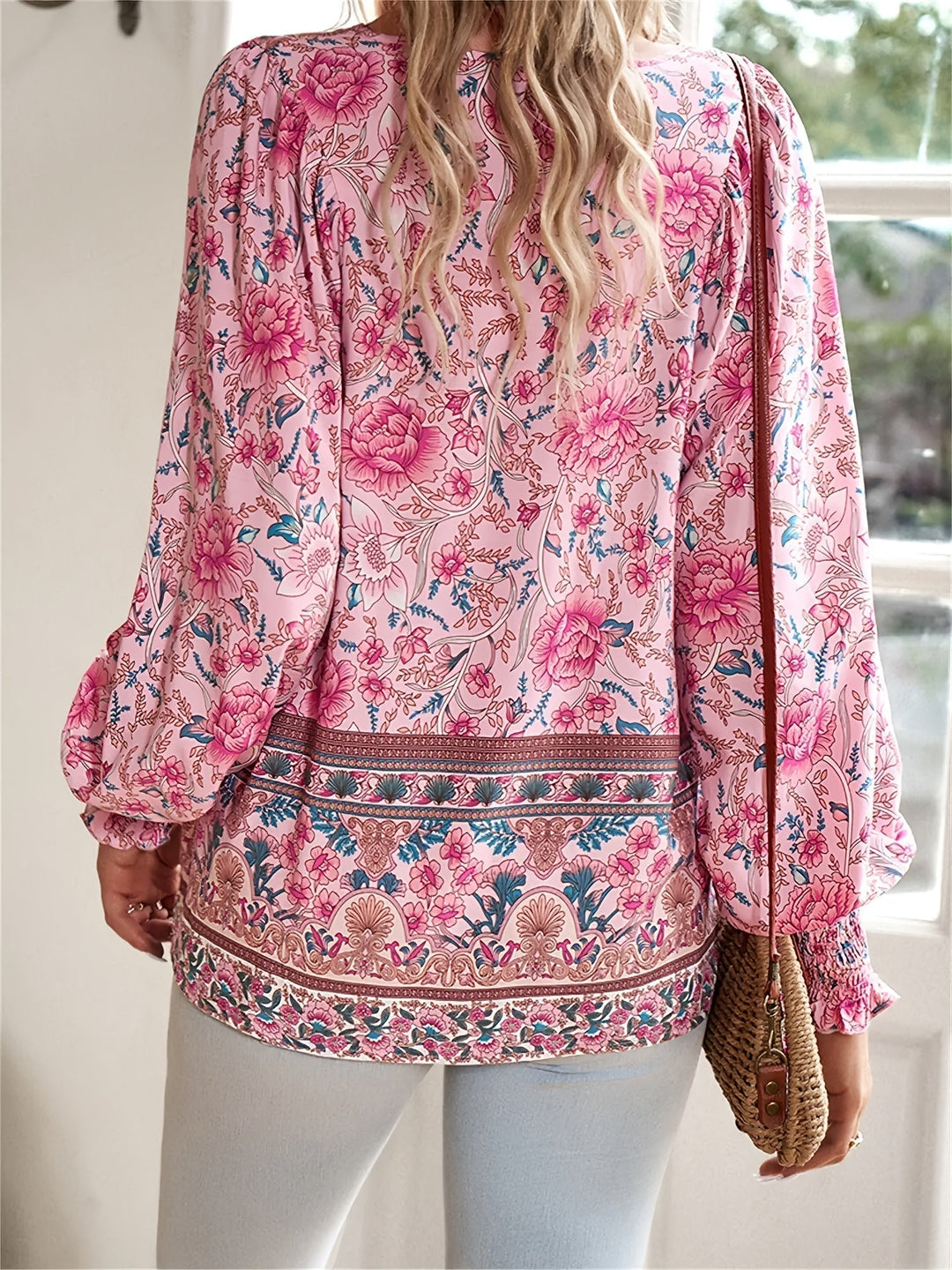 Jovie | Top Floral Campesino