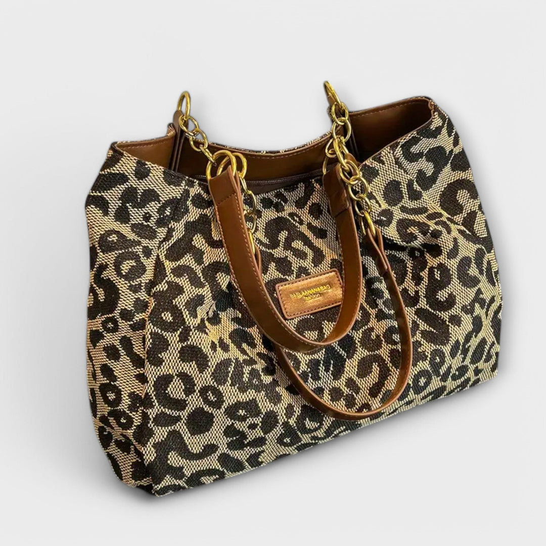 Béatrice | Cartera de Lona Leopardo