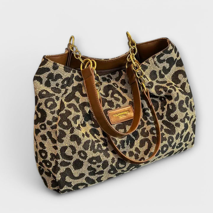 Béatrice | Cartera de Lona Leopardo