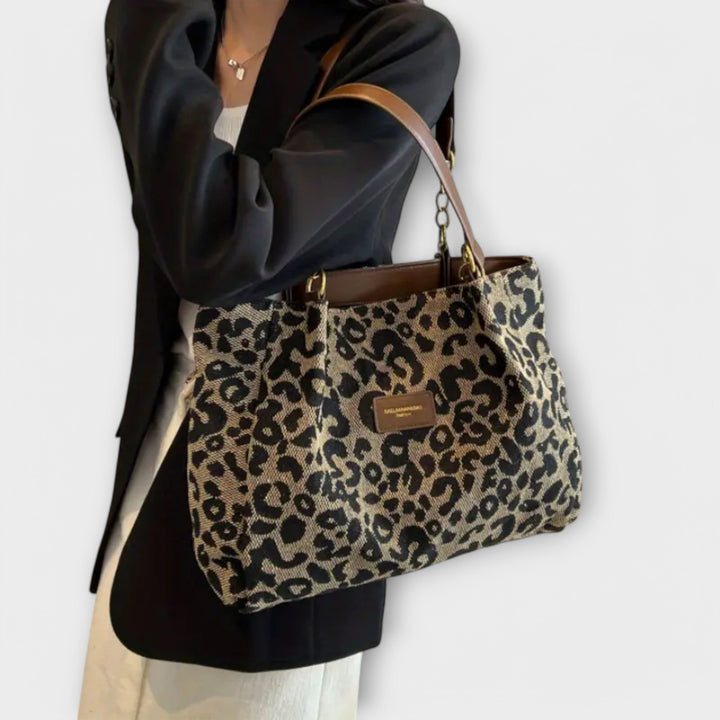 Béatrice | Cartera de Lona Leopardo