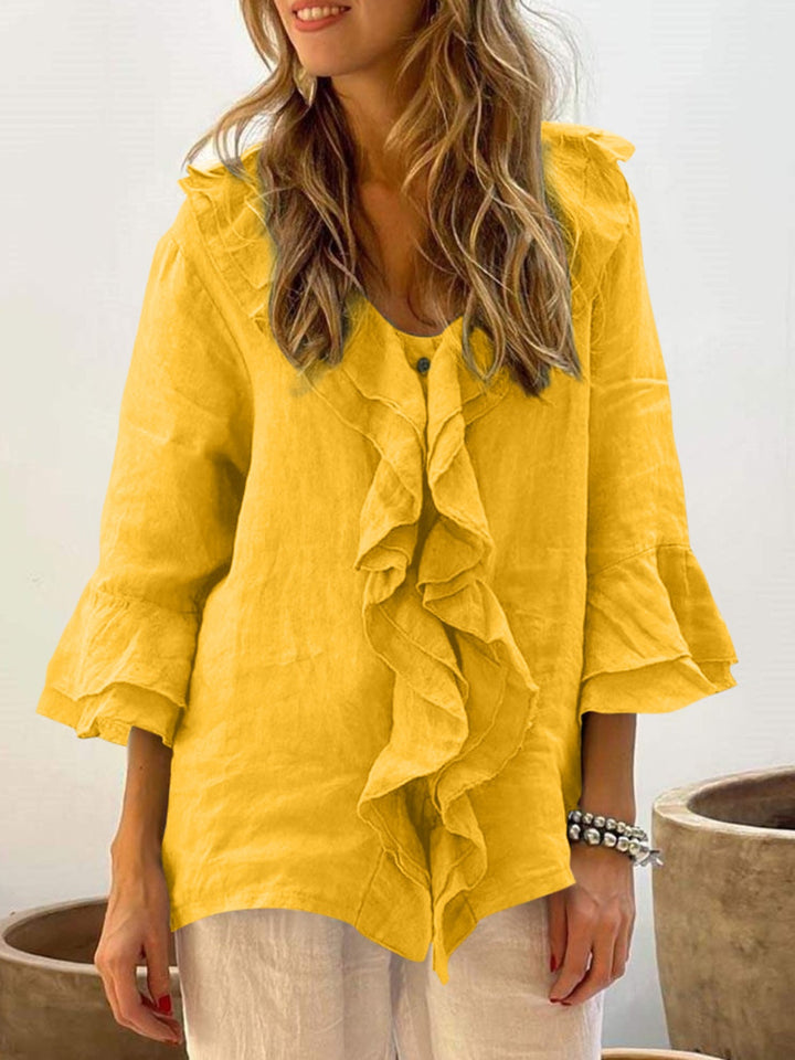 Nadine | Blusa de Volantes con Manga de Campana para Mujeres