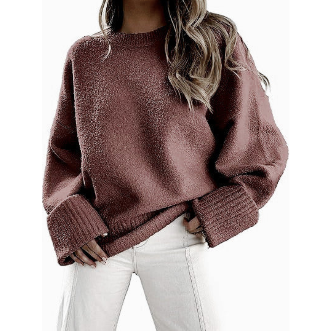 Haley | Suéter de Pullover de Punto Suave y Oversized