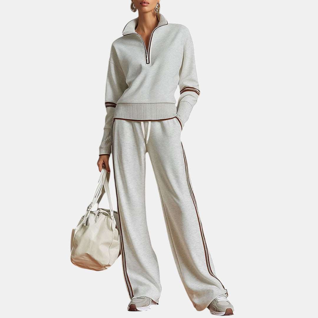 Rosaura | Conjunto de Blusa y Pantalón de Piernas Anchas