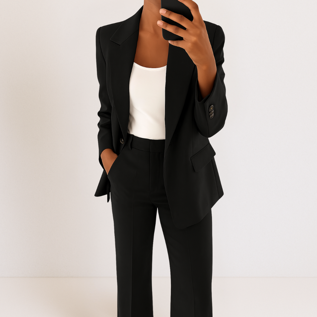 Melynda | Conjunto de Traje Estiloso de Dos Piezas – Top y Pantalones Coordinados
