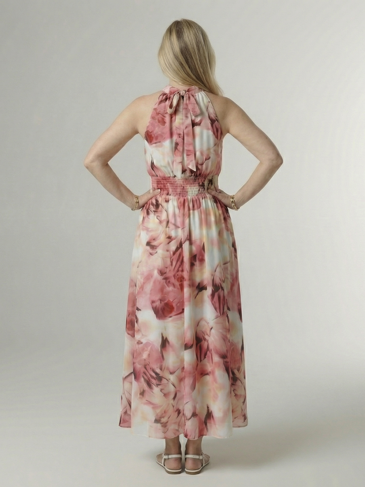 Giuliana | Vestido Midi Halter Fruncido