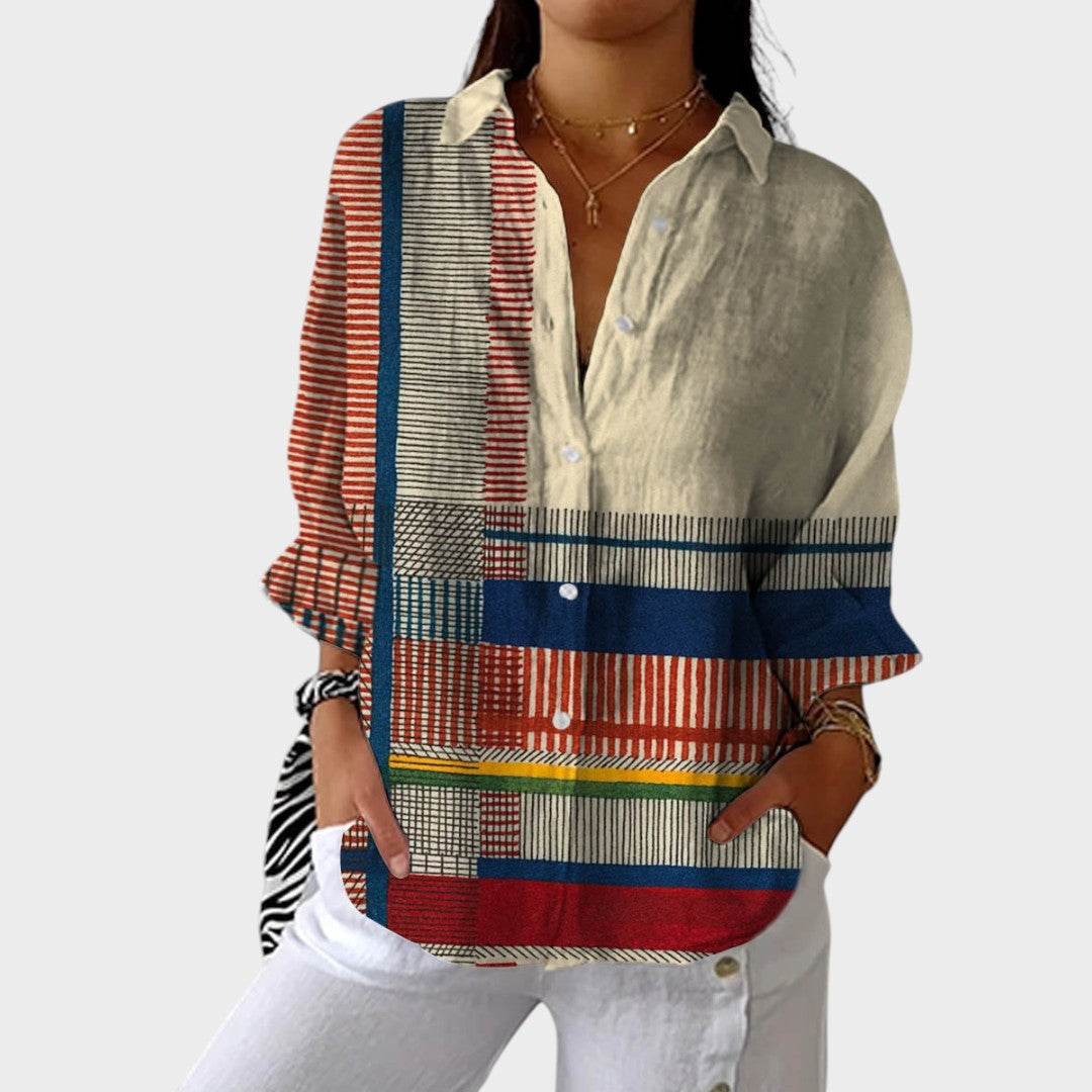 Karen | Blusa Camisera Estampada