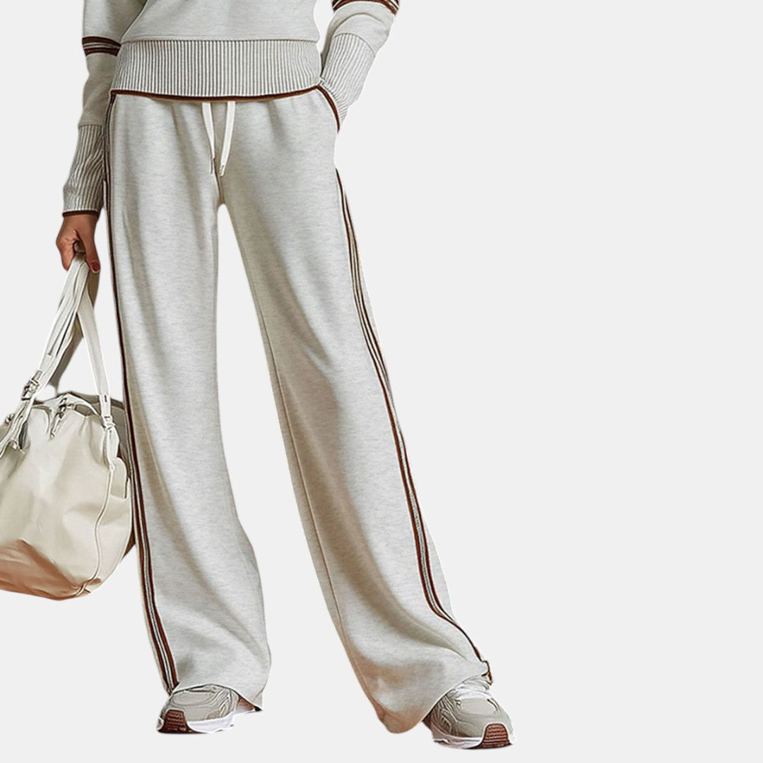 Rosaura | Conjunto de Blusa y Pantalón de Piernas Anchas
