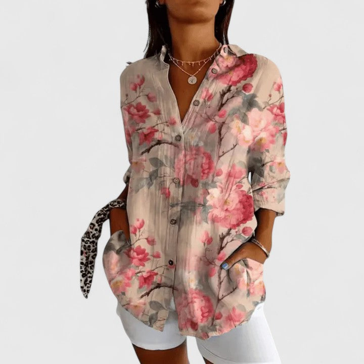 Aldana | Blusa Floral con Botones