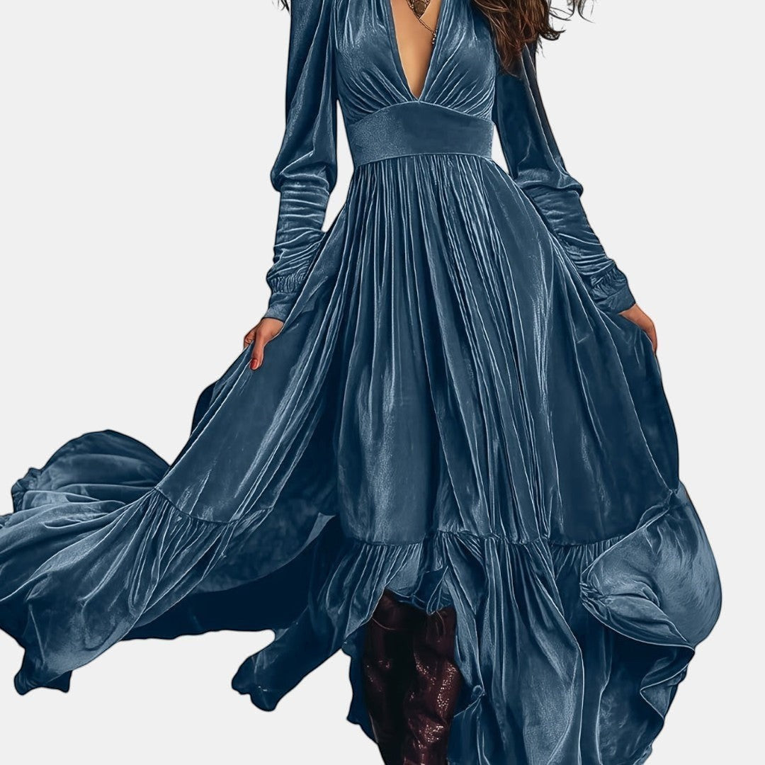 Salomé | Vestido Maxi de Terciopelo Elegante