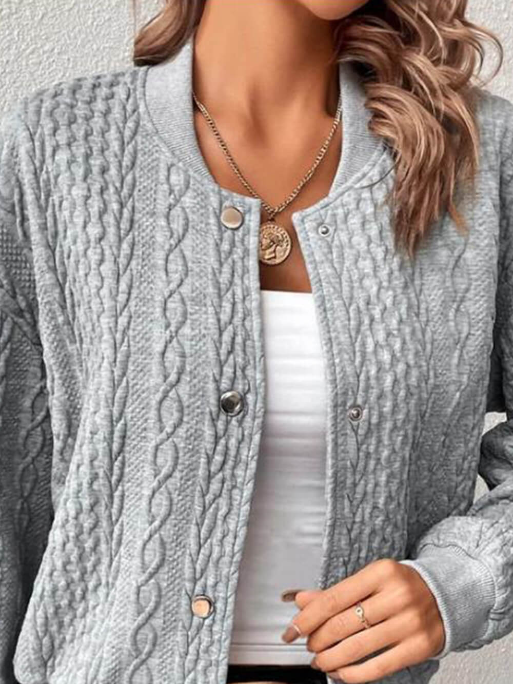Chaqueta de jacquard con corte holgado