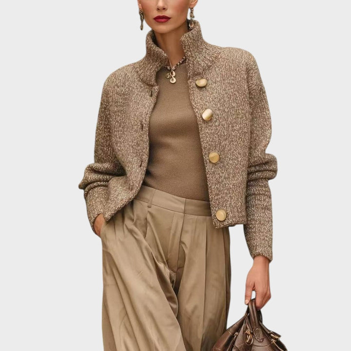 Sabrina | Campera Corta de Mezcla de Lana con Botones