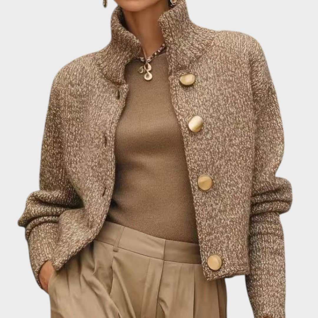 Sabrina | Campera Corta de Mezcla de Lana con Botones