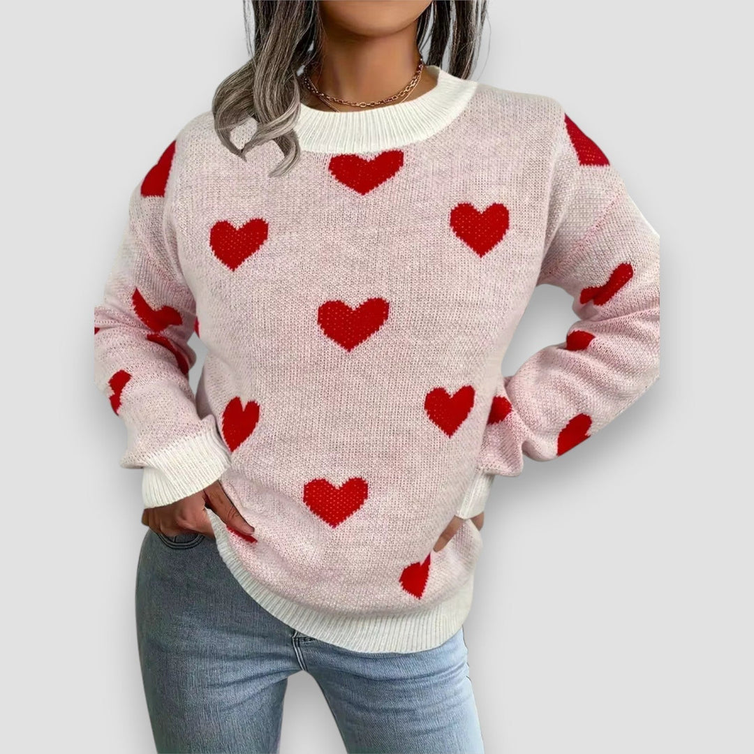 Pilar | Suéter con Estampa de Corazones