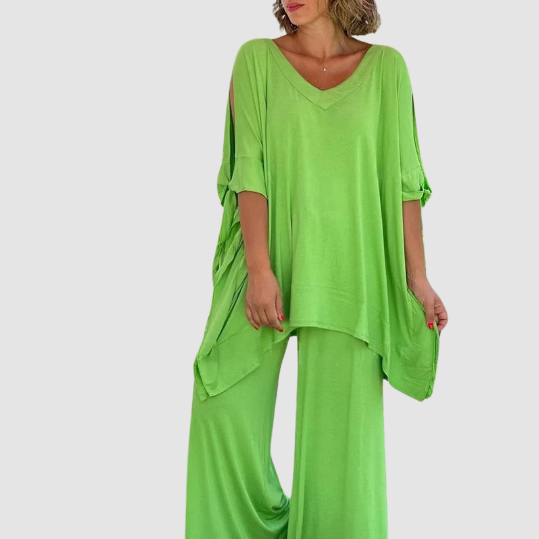 Conjunto de Estilo Relajado Zinnia – Elegancia Sin Esfuerzo en Cada Paso