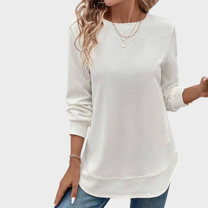 Alisa | Blusa de Manga Larga con Cuello Redondo