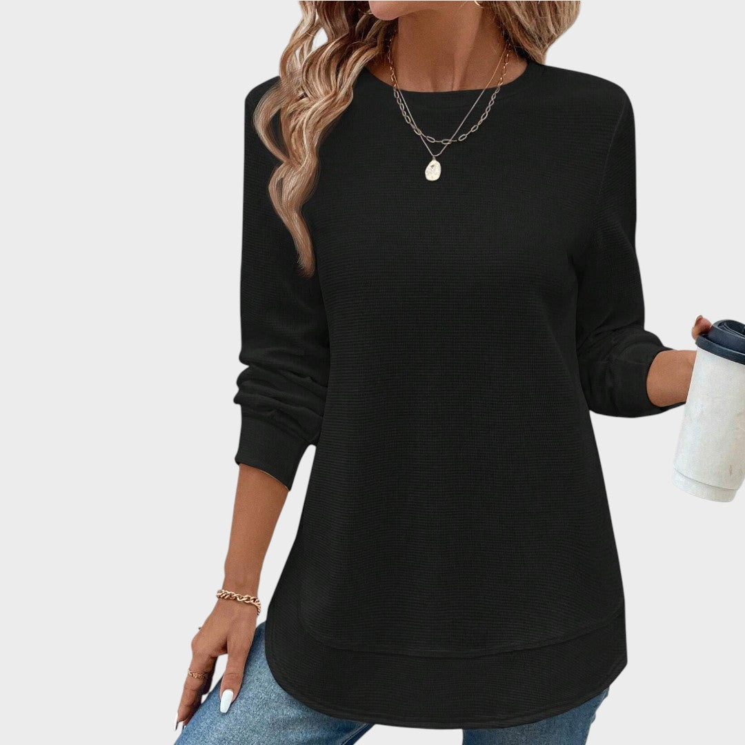 Alisa | Blusa de Manga Larga con Cuello Redondo