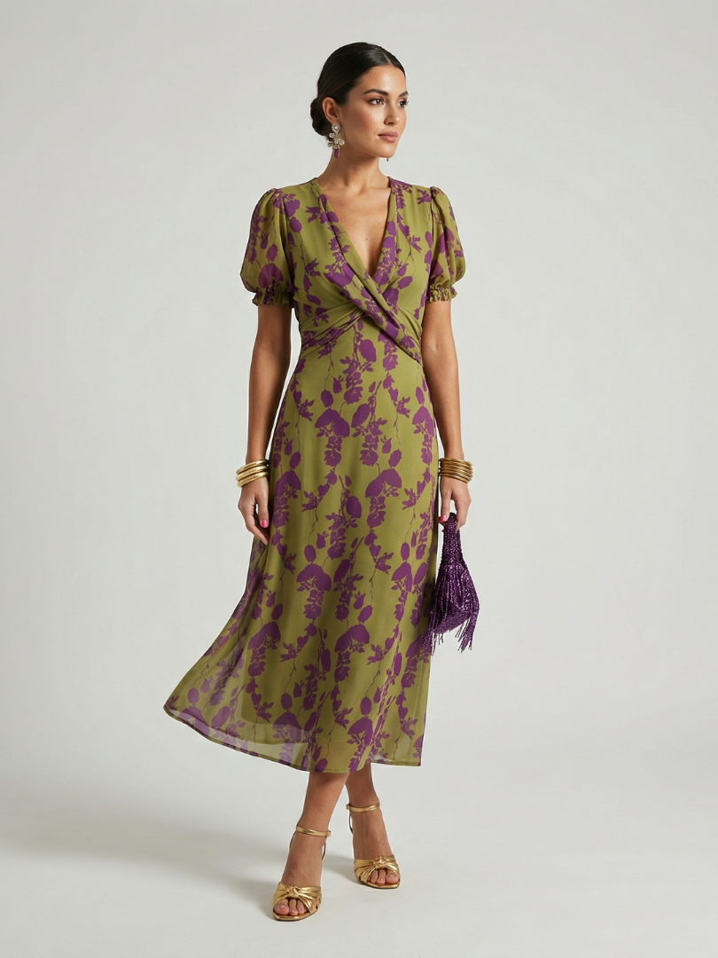 Celina | Vestido Midi Floral Relajado