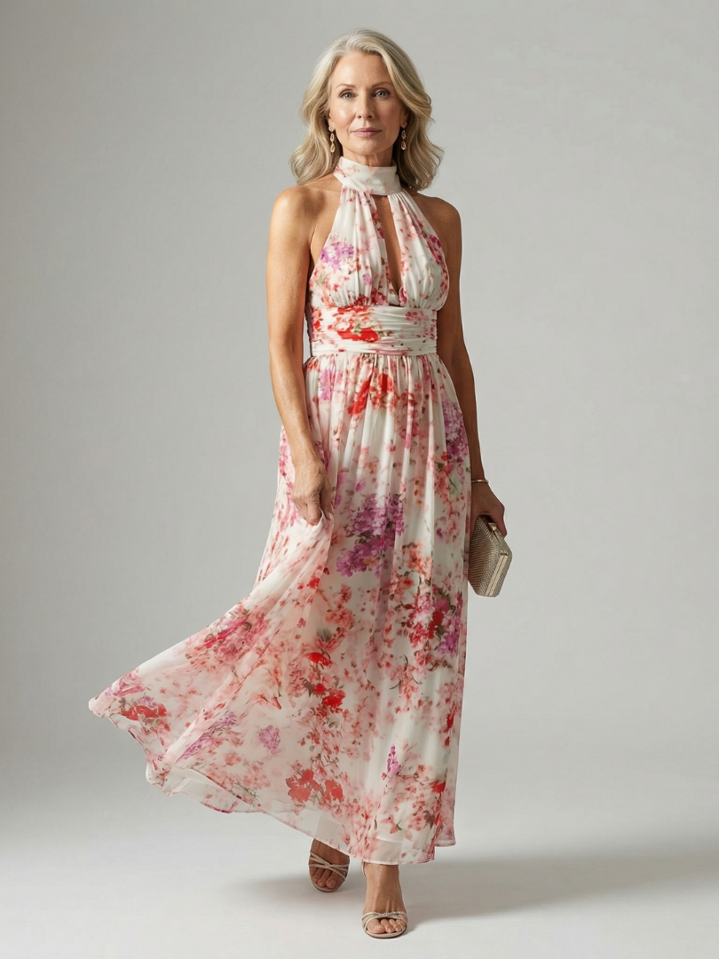 Victoria | Vestido Largo Floral Fluido