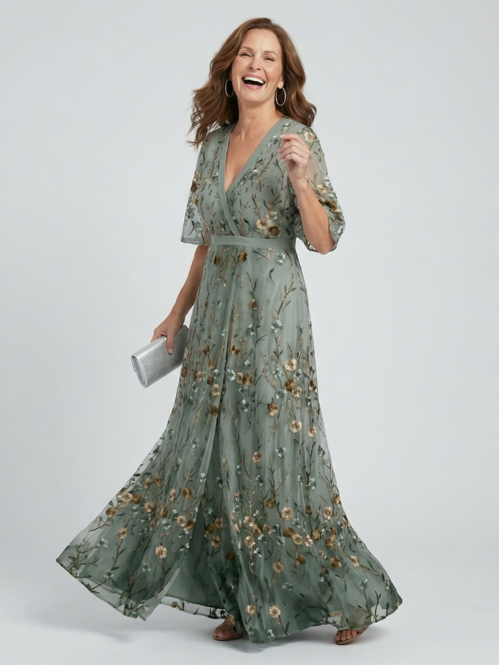 Jazmín | Vestido Halter Floral Fluido