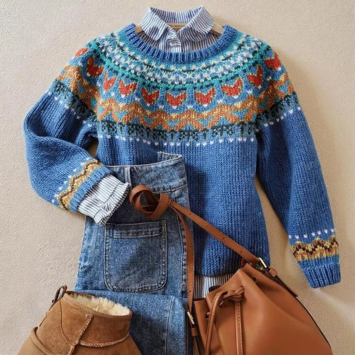 Velda | Suéter Vintage Azul