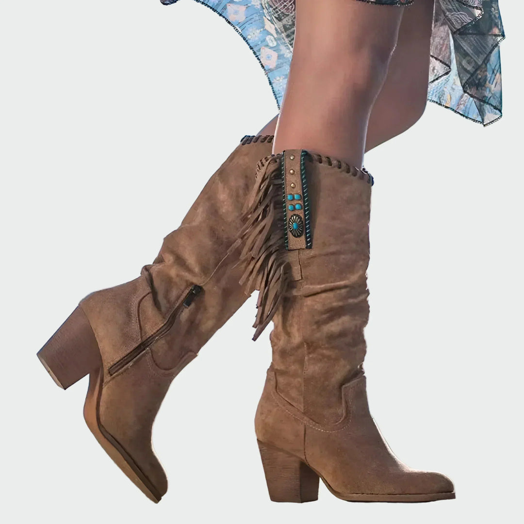 Frederica | Botas Vaqueras de Ante