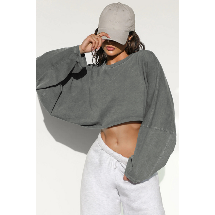 Skye | Sudadera recortada casual para mujeres