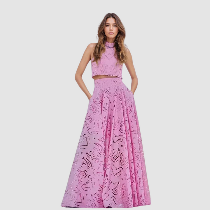 Conjunto Sofisticado de Dos Piezas Tallie – Conjunto Elegante de Dos Piezas para el Verano Chic