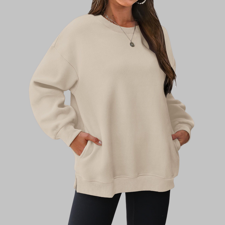 Medgi | Suéter de manga larga oversized con cuello redondo