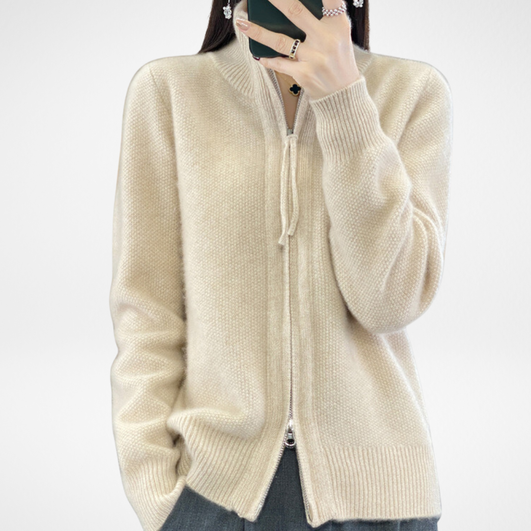 Katrina | Cardigan Minimalista con Cremallera